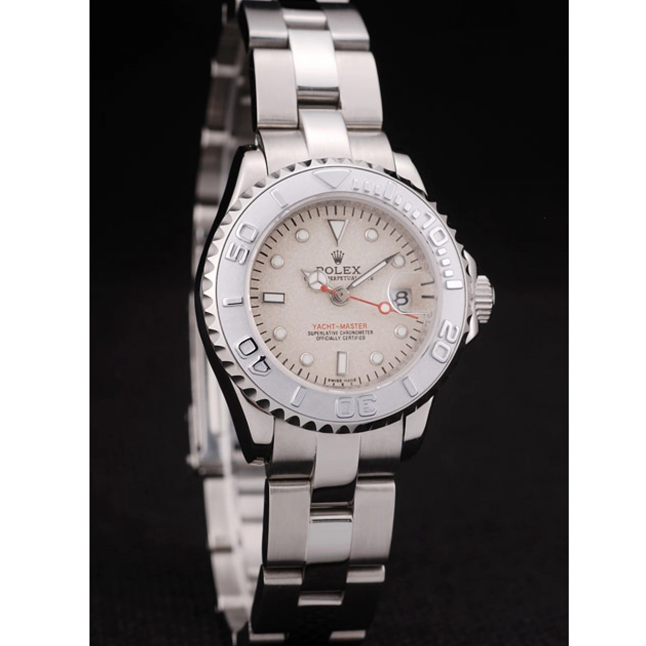 Aaa replica watch Bezel Yacht Dial Silver Rolex Master Beige 0816